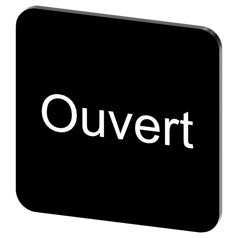 Siemens Labeling Plate, Ouvert, 3SU1900-0AF16-0GJ0 Siemens Labeling Plate, Ouvert, 3SU1900-0AF16-0GJ0