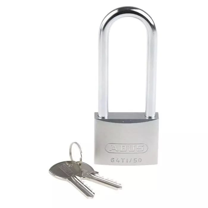 ABUS 64TI Key Weatherproof Titanium Weatherproof Padlock 8 mm Shackle 50 mm Body, 64TI/50HB80 ABUS 64TI Key Weatherproof Titanium Weatherproof Padlock 8 mm Shackle 50 mm Body, 64TI/50HB80