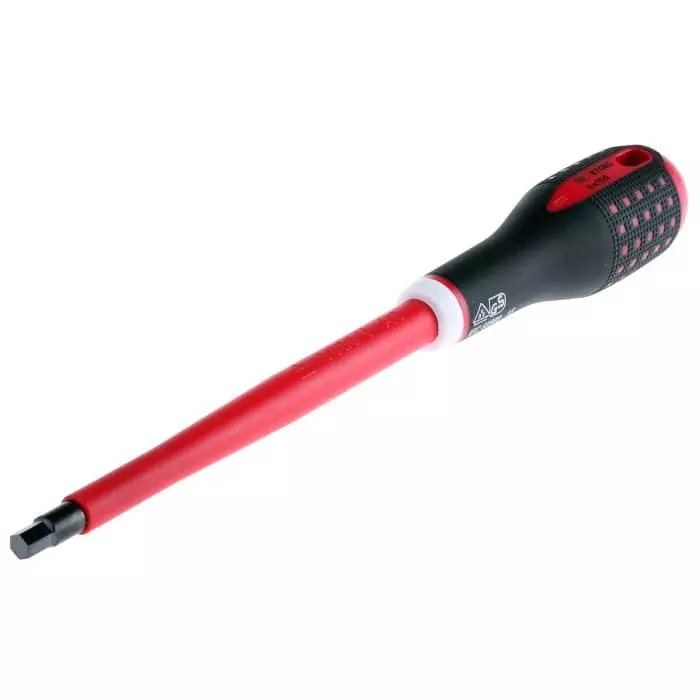 Bahco Hexagon Screwdriver 6 mm Tip 150 mm Blade VDE/1000V 322 mm Overall Length, BE-8706S Bahco Hexagon Screwdriver 6 mm Tip 150 mm Blade VDE/1000V 322 mm Overall Length, BE-8706S