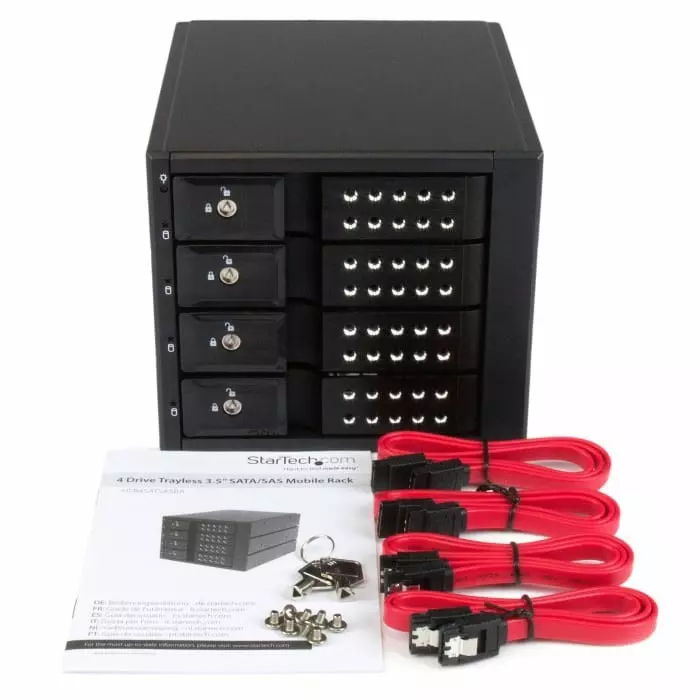 Best hsb4satsasba-startechcom-startechcom-4-port-35-in-mobile-rack-backplane-179-8007-rs StarTech.com 4 Port 3.5 in Mobile Rack Backplane, HSB4SATSASBA