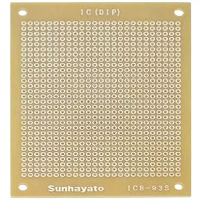 Sunhayato Single Sided Matrix Board FR2 1mm Holes 2.54 x 2.54mm Pitch 95 x 72 x 1.6mm, ICB-93S Sunhayato Single Sided Matrix Board FR2 1mm Holes 2.54 x 2.54mm Pitch 95 x 72 x 1.6mm, ICB-93S