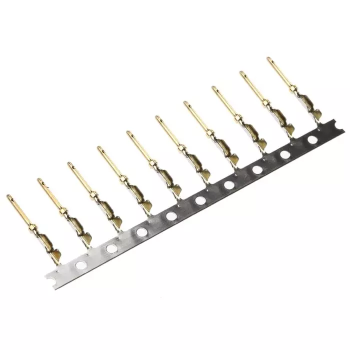 RS Pro Male Crimp D-sub Connector Contact Gold Tin Plug 28 to 24 AWG (Pack of 10) RS Pro Male Crimp D-sub Connector Contact Gold Tin Plug 28 to 24 AWG (Pack of 10)