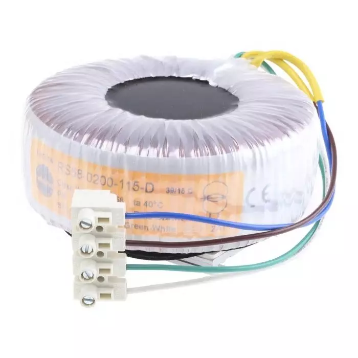 Nuvotem Talema Toroidal Transformer 230V AC 115V AC 200VA 1 Output, 58-0200-115-D Nuvotem Talema Toroidal Transformer 230V AC 115V AC 200VA 1 Output, 58-0200-115-D