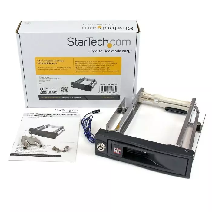 Buy hsb100satbk-startechcom-startechcom-port-35-in-hot-swap-mobile-rack-123-8039-rs StarTech.com Port 3.5 in Hot Swap Mobile Rack, HSB100SATBK