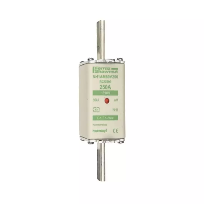 Mersen NH Fuse 250 A 690 V AC NH1, NH1AM69V250 Mersen NH Fuse 250 A 690 V AC NH1, NH1AM69V250