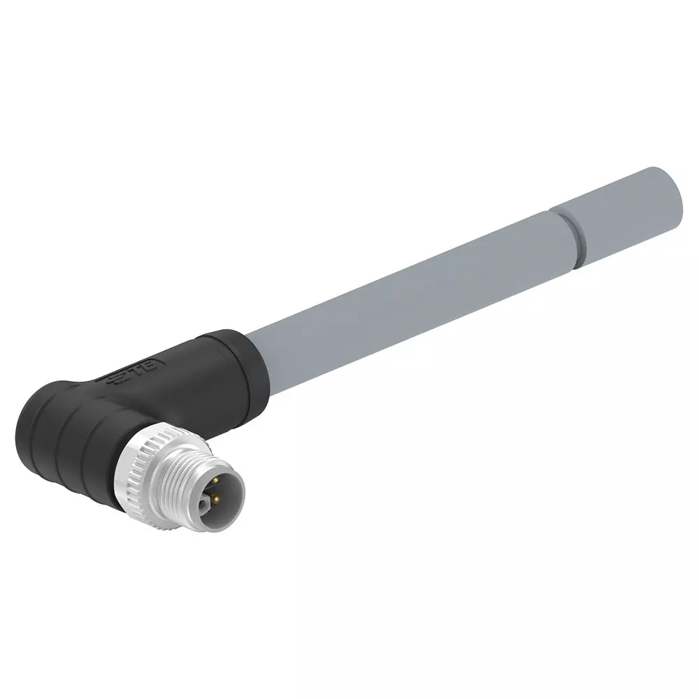 TE CONNECTIVITY Sensor Cord, M12 R/A Plug-Free End, 5M, T41512C9L25-005 TE CONNECTIVITY Sensor Cord, M12 R/A Plug-Free End, 5M, T41512C9L25-005