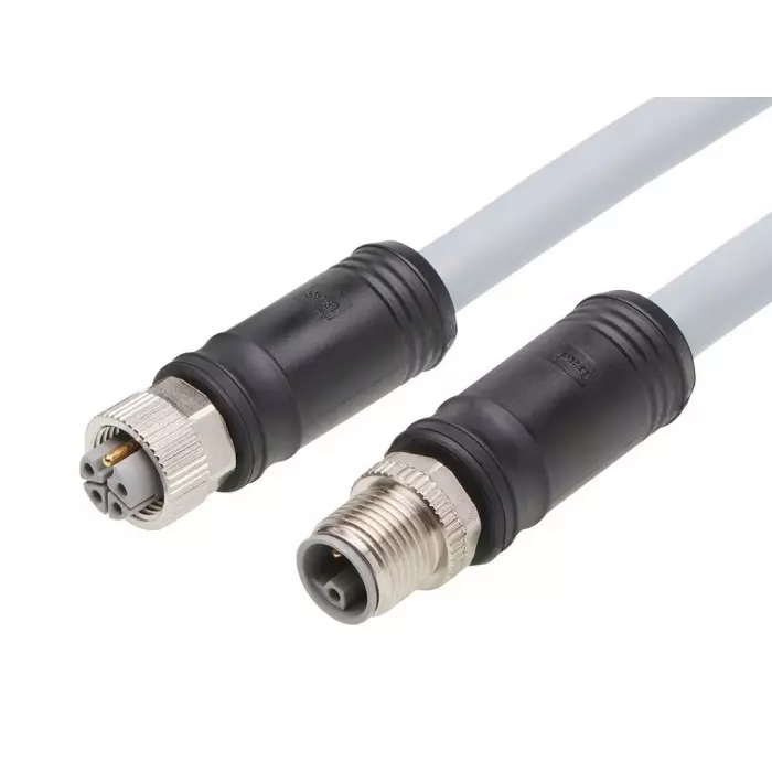 Brad from Molex Cordset 5 Contacts Cable Mount M12 Connector Plug and Socket Female to Male, 1205010105 Brad from Molex Cordset 5 Contacts Cable Mount M12 Connector Plug and Socket Female to Male, 1205010105