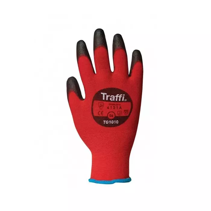 Traffi Work Gloves Black & Red Nylon Abrasion Resistant Cut Resistant General Purpose Size 6, TG1010 : A-TG1010-RD-6 (1 Pair) Traffi Work Gloves Black & Red Nylon Abrasion Resistant Cut Resistant General Purpose Size 6, TG1010 : A-TG1010-RD-6 (1 Pair)