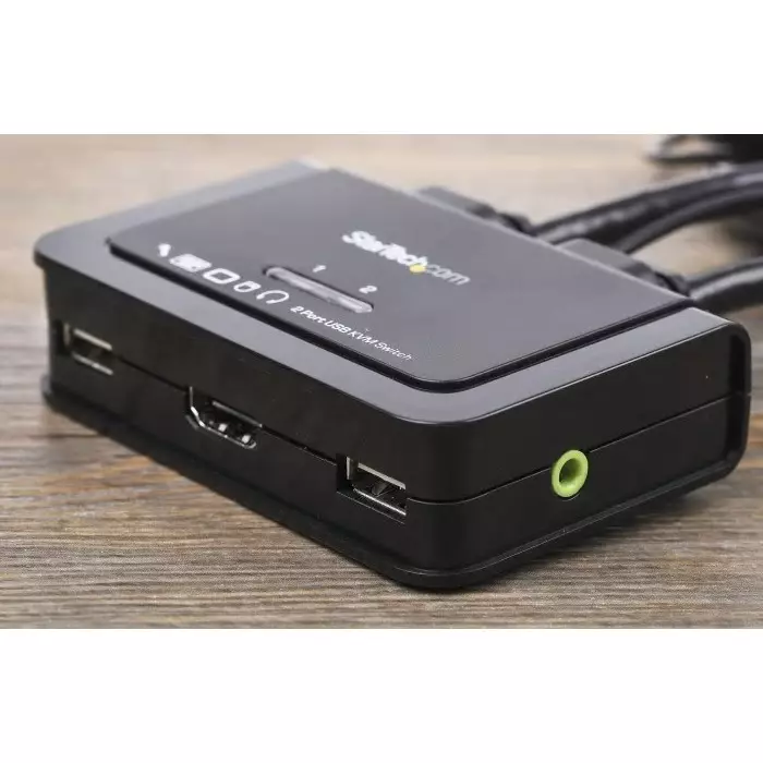 Buy sv211hdua-startechcom-startechcom-2-port-usb-hdmi-kvm-switch-35-mm-stereo-1920-x-1200-maximum-resolution-123-8078-rs StarTech.com 2 Port USB HDMI KVM Switch 3.5 mm Stereo 1920 x 1200 Maximum Resolution, SV211HDUA
