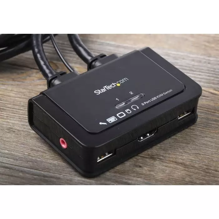 Best sv211hdua-startechcom-startechcom-2-port-usb-hdmi-kvm-switch-35-mm-stereo-1920-x-1200-maximum-resolution-123-8078-rs StarTech.com 2 Port USB HDMI KVM Switch 3.5 mm Stereo 1920 x 1200 Maximum Resolution, SV211HDUA