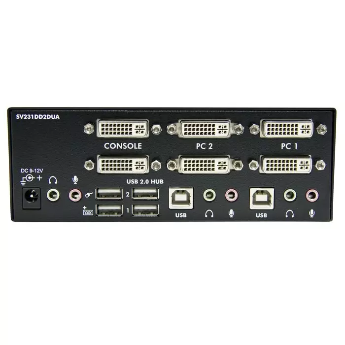 Buy sv231dd2dua-startechcom-startechcom-2-port-dual-monitor-usb-dvi-kvm-switch-35-mm-stereo-1920-x-1200-maximum-resolution-898-8361-rs StarTech.com 2 Port Dual Monitor USB DVI KVM Switch 3.5 mm Stereo 1920 x 1200 Maximum Resolution, SV231DD2DUA