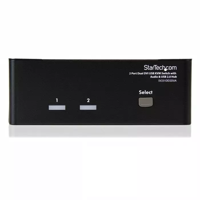 Best sv231dd2dua-startechcom-startechcom-2-port-dual-monitor-usb-dvi-kvm-switch-35-mm-stereo-1920-x-1200-maximum-resolution-898-8361-rs StarTech.com 2 Port Dual Monitor USB DVI KVM Switch 3.5 mm Stereo 1920 x 1200 Maximum Resolution, SV231DD2DUA