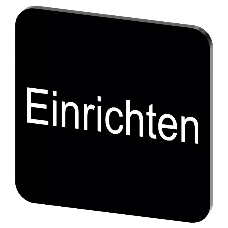 Siemens Labeling Plate, Einrichten, 3SU1900-0AF16-0AR0 Siemens Labeling Plate, Einrichten, 3SU1900-0AF16-0AR0