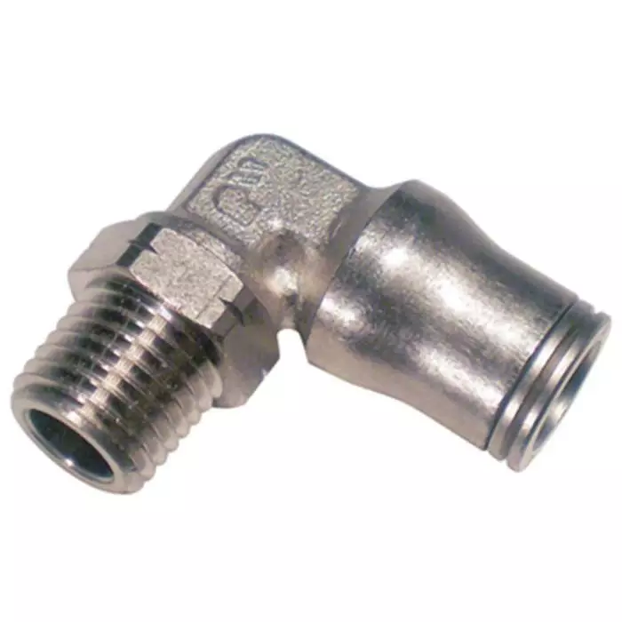 Legris LF3600 Series Elbow Threaded Adaptor R 1/4 Male to Push In 4 mm Threaded-to-Tube Connection Style, 3609 04 13 (Pack of 5 Pcs) Legris LF3600 Series Elbow Threaded Adaptor R 1/4 Male to Push In 4 mm Threaded-to-Tube Connection Style, 3609 04 13 (Pack of 5 Pcs)