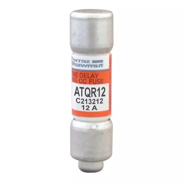 Mersen T Cartridge Fuse 12 A 600 V AC 10x38 mm, ATQR12 (Pack of 10 Pcs) Mersen T Cartridge Fuse 12 A 600 V AC 10x38 mm, ATQR12 (Pack of 10 Pcs)