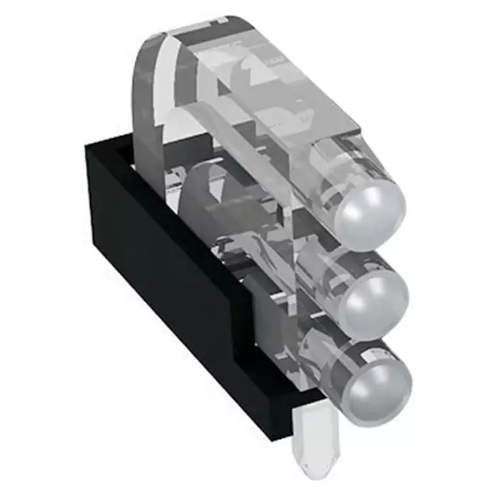 MENTOR PCB Mounted 3-Way Right Angle LED Light Pipe Tri-Level-Row Clear Dome Lens, 1296.2013 (Pack of 100 Pcs) MENTOR PCB Mounted 3-Way Right Angle LED Light Pipe Tri-Level-Row Clear Dome Lens, 1296.2013 (Pack of 100 Pcs)