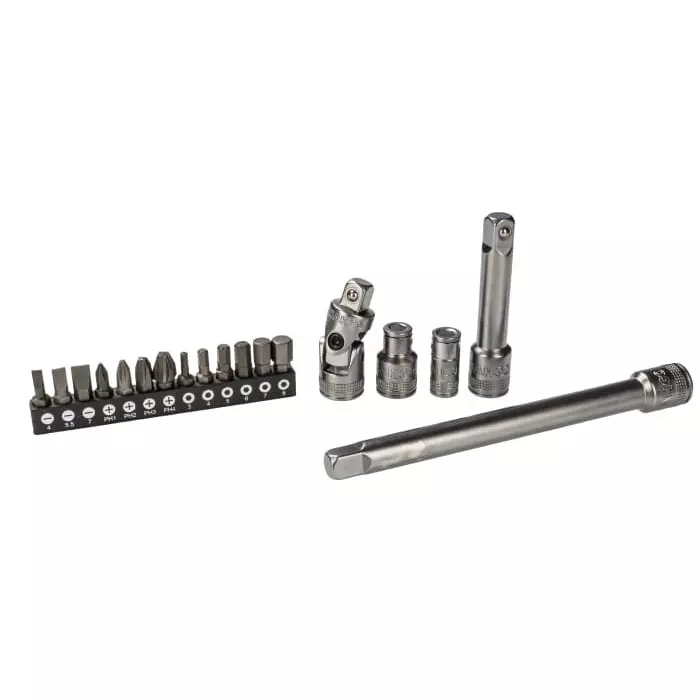 Product bahco-34-piece-metric-14-in-38-in-standard-socketbit-set-with-ratchet-6-point-hex-bit-phillips-bit-slotted-bit-337-3957-rs Bahco Standard Socket/Bit Set Metric 1/4 & 3/8 inch with Ratchet 6 Point, S330 (Set of 34 Pcs)