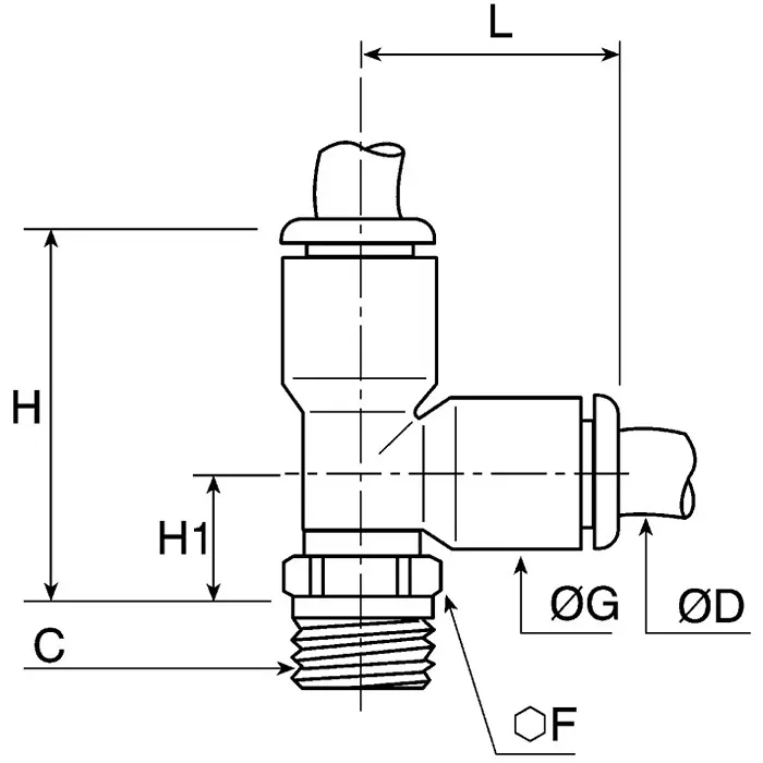 Buy legris-lf3000-series-tee-threaded-adaptor-push-in-8-mm-to-push-in-8-mm-threaded-to-tube-connection-style-867421 Legris LF3000 Series Tee Threaded Adaptor Push In 8 mm to Push In 8 mm Threaded-to-Tube Connection Style, 3193 08 13 (Pack of 5 Pcs)
