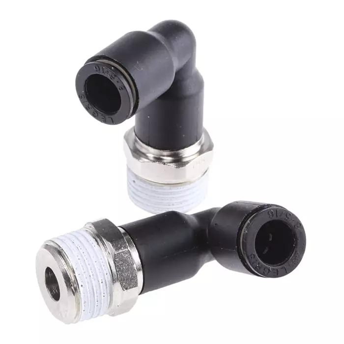 Legris LF3000 Series Elbow Threaded Adaptor R 3/8 Male to Push In 8 mm Threaded-to-Tube Connection Style, 3129 08 17 (Pack of 5 Pcs) Legris LF3000 Series Elbow Threaded Adaptor R 3/8 Male to Push In 8 mm Threaded-to-Tube Connection Style, 3129 08 17 (Pack of 5 Pcs)