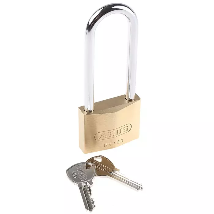 ABUS Key Weatherproof Brass Steel Padlock Keyed Alike 8 mm Shackle 65 mm Body, 65/50HB80 KA6501 ABUS Key Weatherproof Brass Steel Padlock Keyed Alike 8 mm Shackle 65 mm Body, 65/50HB80 KA6501