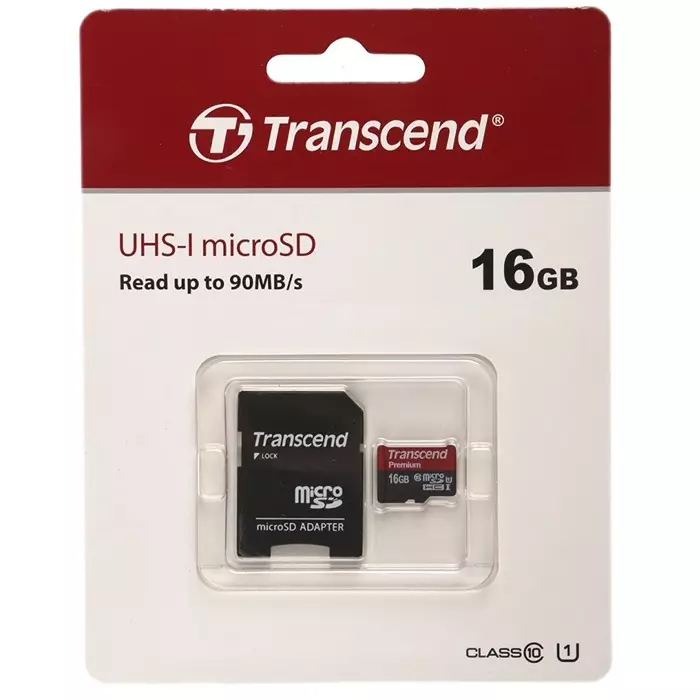 Buy transcend-16-gb-microsdhc-micro-sd-card-class-10-uhs-1-u1-ts16gusdu1 Transcend 16 GB MicroSDHC Micro SD Card, Class 10, UHS-1 U1, TS16GUSDU1