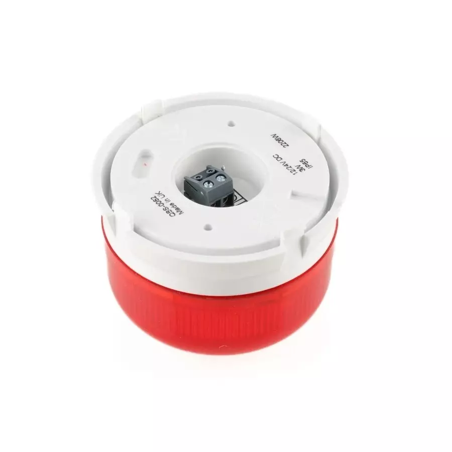 Best klaxon-flashguard-qbs-series-red-flashing-beacon-12-v-dc-24-v-dc-surface-mount-xenon-bulb-qbs-0052 Klaxon Flashguard QBS Series Red Flashing Beacon, 12 V DC, 24 V DC, Surface Mount, Xenon Bulb, QBS-0052