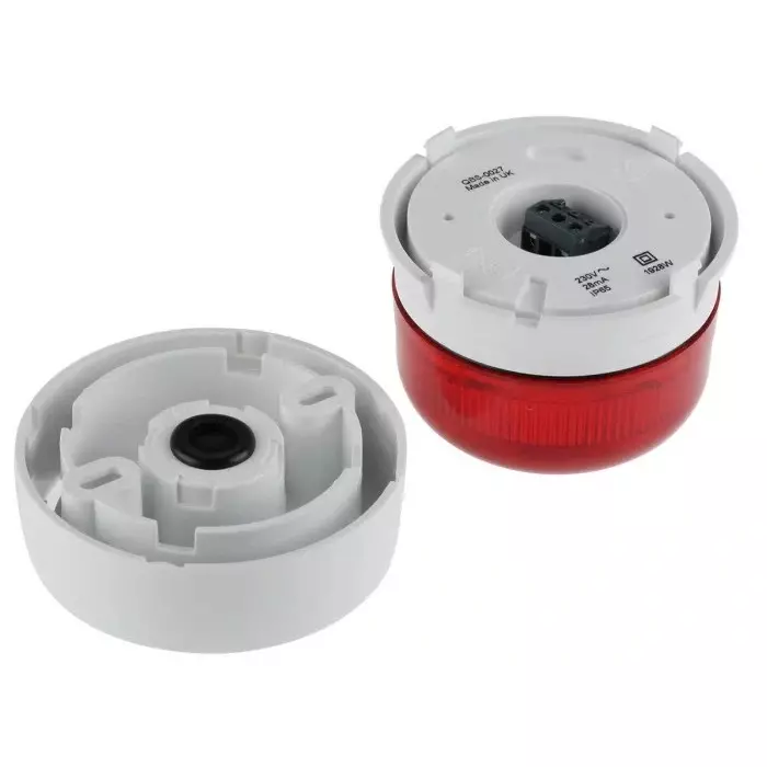 Best klaxon-flashguard-qbs-series-red-flashing-beacon-230-v-ac-surface-mount-led-bulb-qbs-0027 Klaxon Flashguard QBS Series Red Flashing Beacon, 230 V AC, Surface Mount, LED Bulb, QBS-0027