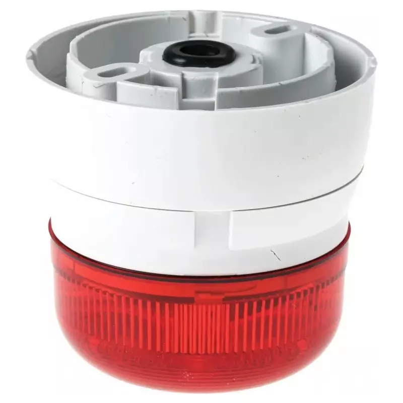 Buy klaxon-red-beacon-12-v-dc-24-v-dc-base-mount-xenon-bulb-ip65-qbs-0038 Klaxon Red Beacon, 12 V DC, 24 V DC, Base Mount, Xenon Bulb, IP65, QBS-0038