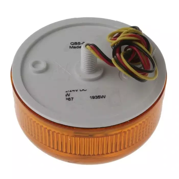 Shop klaxon-flashguard-qbs-series-amber-flashing-beacon-12-v-dc-24-v-dc-surface-mount-xenon-bulb-qbs-0044 Klaxon Flashguard QBS Series Amber Flashing Beacon, 12 V DC, 24 V DC, Surface Mount, Xenon Bulb, QBS-0044