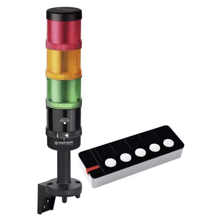 Werma Signal Tower KombiSIGN 72 Series Green Red Yellow 3 Lights 230 V AC Wall Mount, 649.000.13 Werma Signal Tower KombiSIGN 72 Series Green Red Yellow 3 Lights 230 V AC Wall Mount, 649.000.13