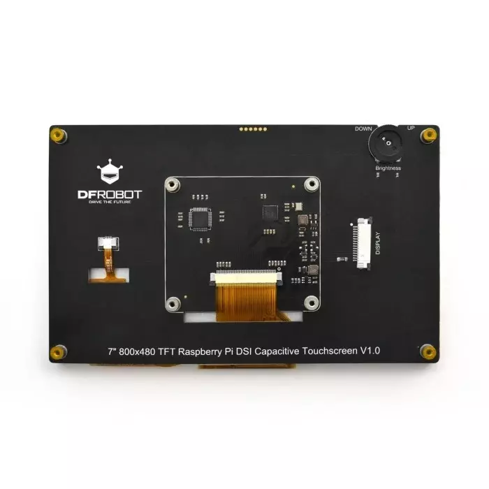 Product dfrobot-raspberry-pi-lcd-touchscreen-with-7in-tft-color-display-dfr0678 DFRobot Raspberry Pi LCD Touchscreen with 177.8 mm (7 inch) TFT Color Display, DFR0678