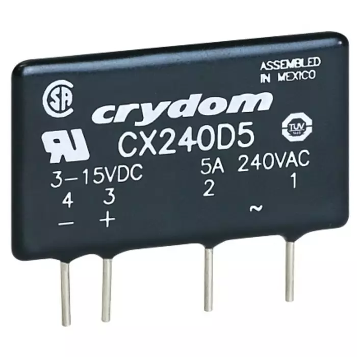 SENSATA/CRYDOM Solid State Relay 5 A Load PCB Mount 530 V rms 15 DC Control, CX380D5R SENSATA/CRYDOM Solid State Relay 5 A Load PCB Mount 530 V rms 15 DC Control, CX380D5R