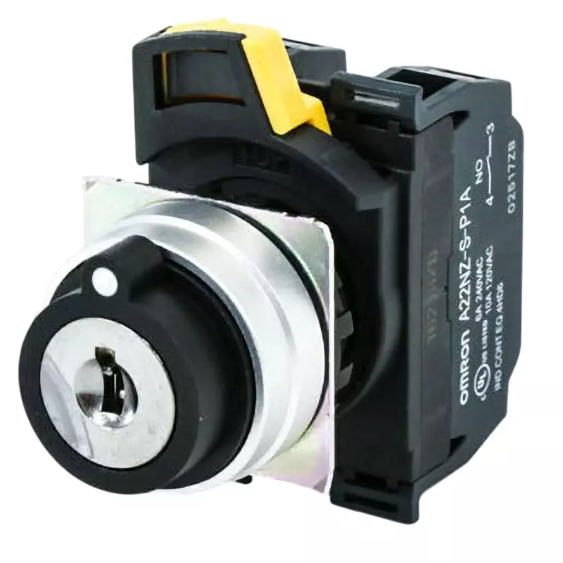 Omron Key Type Selector Switch 2a Contact Push-in Plus Terminal Block, A22NK-3MB-01DA-P101 Omron Key Type Selector Switch 2a Contact Push-in Plus Terminal Block, A22NK-3MB-01DA-P101