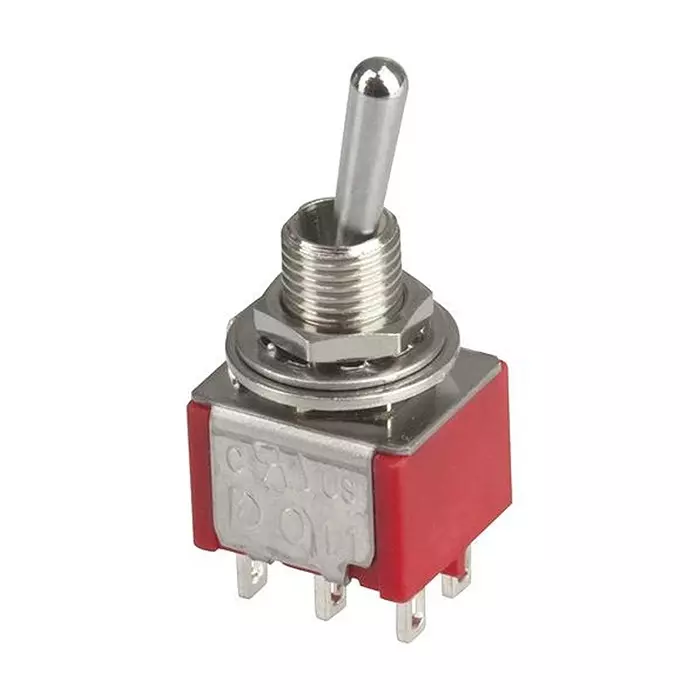 MULTICOMP PRO Toggle Switches SWITCH, SOLDER TAG, DPDT, ON-ON-ON, 1MD6T1B5M1QE MULTICOMP PRO Toggle Switches SWITCH, SOLDER TAG, DPDT, ON-ON-ON, 1MD6T1B5M1QE