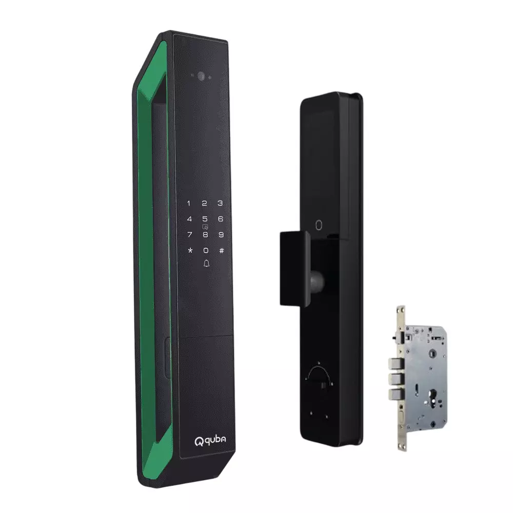 Best quba-artis-digital-main-door-lock-8-way-access-face-and-palm-recognition-40-120-mm-door-thickness-green Quba Artis Digital Main Door Lock 8 Way Access Face and Palm Recognition for 40-120 mm Door Thickness, Green