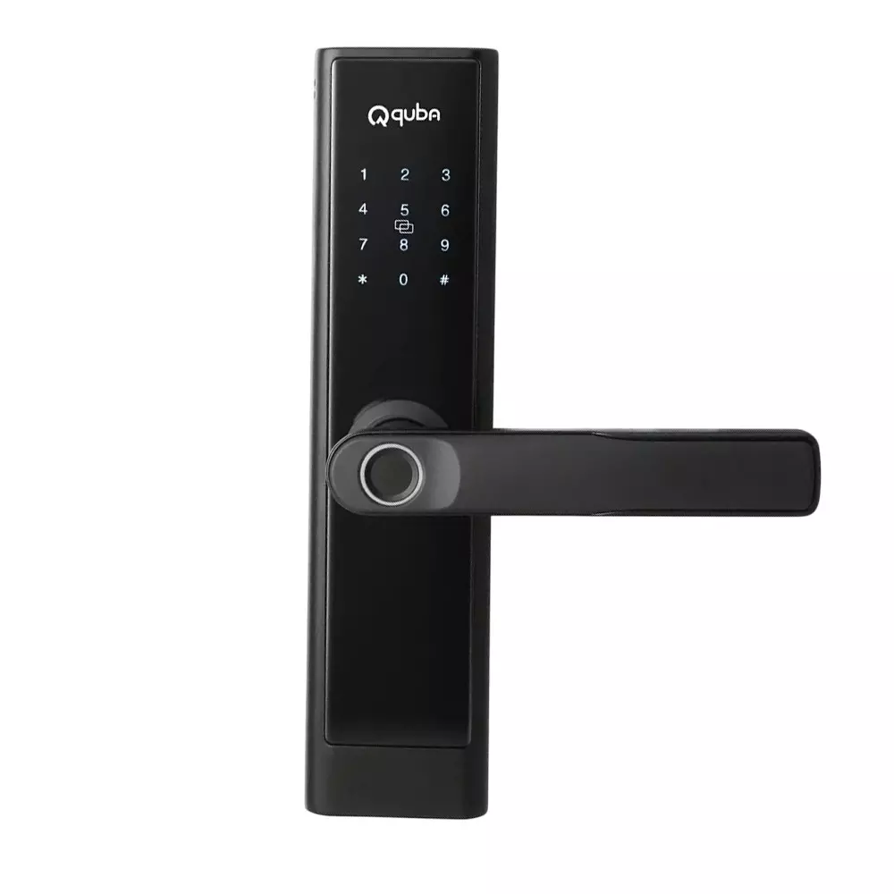 Buy quba-qraft-digital-main-door-lock-5-way-access-1-bolt-mechanism-30-65-mm-door-thickness-lm-black Quba Qraft Digital Main Door Lock 5 Way Access 1 Bolt Mechanism for 30-65 mm Door Thickness, LM Black