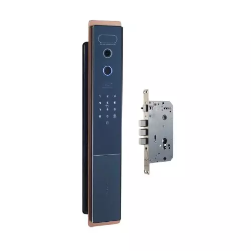 Buy quba-quantum-digital-main-door-lock-7-way-access-face-recognition-35-120-mm-door-thickness-rose-gold Quba Quantum Digital Main Door Lock 7 Way Access Face Recognition for 35-120 mm Door Thickness, Rose Gold