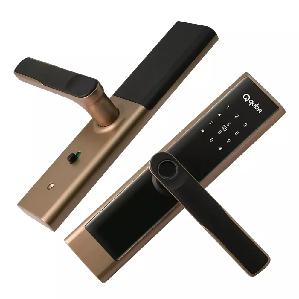 Best quba-qraft-digital-main-door-lock-5-way-access-1-bolt-mechanism-30-65-mm-door-thickness-lm-gold Quba Qraft Digital Main Door Lock 5 Way Access 1 Bolt Mechanism for 30-65 mm Door Thickness, LM Gold