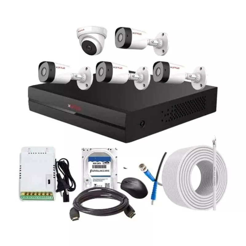 CP PLUS CCTV Combo Kit 2.4 MP Full HD Audio Indoor & Outdoor with 8 Channel DVR 4 Bullet, 1 Dome Camera, 8 Channel SMPS, 70 m Cable 2 TB HDD & Connectors CP PLUS CCTV Combo Kit 2.4 MP Full HD Audio Indoor & Outdoor with 8 Channel DVR 4 Bullet, 1 Dome Camera, 8 Channel SMPS, 70 m Cable 2 TB HDD & Connectors