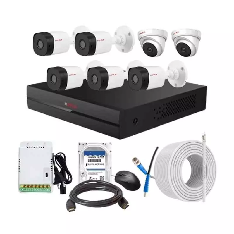 CP PLUS CCTV Combo Kit 2.4 MP Indoor & Outdoor with 8 Channel DVR, 5 Bullet 2 Dome Camera, 8 Channel SMPS, 70 m Cable, 1TB HDD & Connectors CP PLUS CCTV Combo Kit 2.4 MP Indoor & Outdoor with 8 Channel DVR, 5 Bullet 2 Dome Camera, 8 Channel SMPS, 70 m Cable, 1TB HDD & Connectors