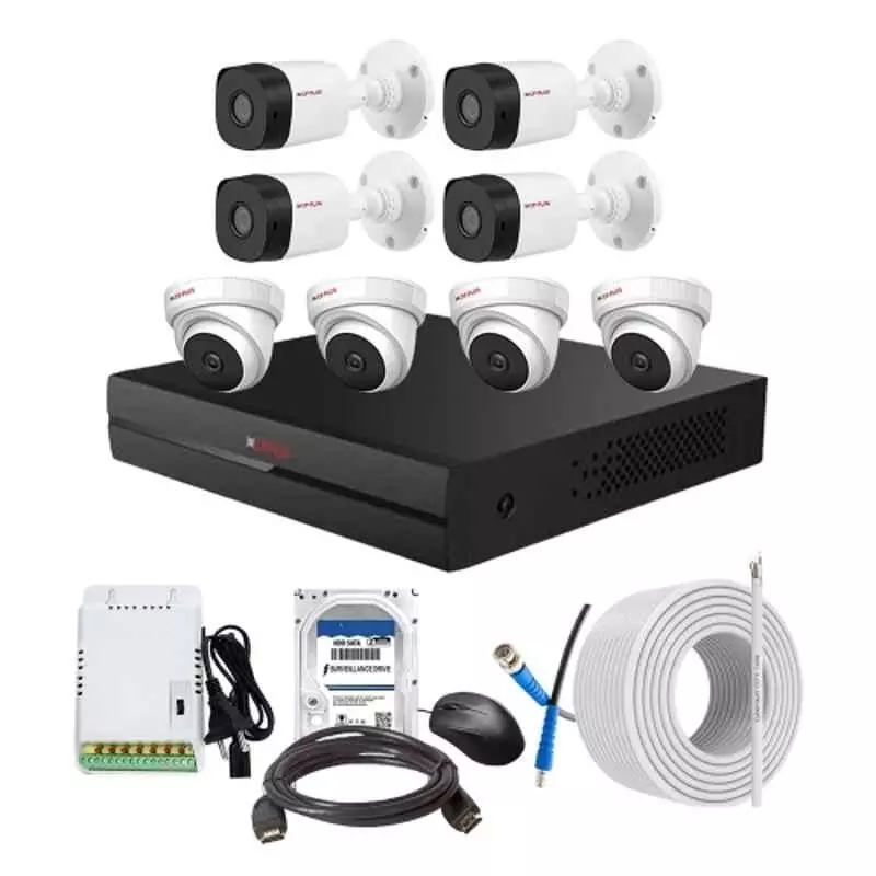 CP PLUS CCTV Combo Kit 2.4 MP Indoor & Outdoor with 8 Channel DVR, 4 Dome 4 Bullet Camera, 8 Channel SMPS, 70 m Cable, 500GB HDD & Connectors CP PLUS CCTV Combo Kit 2.4 MP Indoor & Outdoor with 8 Channel DVR, 4 Dome 4 Bullet Camera, 8 Channel SMPS, 70 m Cable, 500GB HDD & Connectors