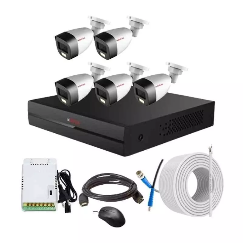CP PLUS CCTV Combo Kit 2.4 MP Full Colour HD Audio Indoor & Outdoor with 8 Channel DVR, 5 Bullet Camera, 8 Channel SMPS, 70 m Copper Cable & Connectors CP PLUS CCTV Combo Kit 2.4 MP Full Colour HD Audio Indoor & Outdoor with 8 Channel DVR, 5 Bullet Camera, 8 Channel SMPS, 70 m Copper Cable & Connectors