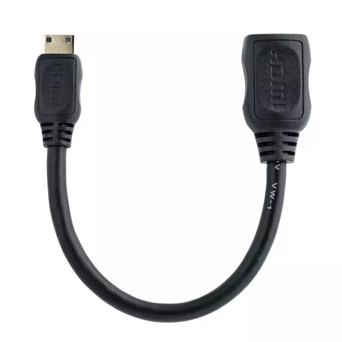 Order hdacfm5in-startechcom-startechcom-hdmi-14-127cm-female-hdmi-to-male-mini-hdmihigh-speed-4k-30hz-176-5671-rs StarTech.com Female HDMI to Male Mini HDMI Cable High Speed 4K @ 30Hz 12.7cm, HDACFM5IN