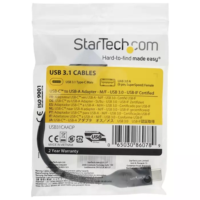 Best usb31caadp-startechcom-startechcom-usb-30-male-usb-c-to-female-usb-a-5gbps-150mm-176-5704-rs StarTech.com Male USB-C to Female USB A Cable 5 Gbps USB 3.0 150mm, USB31CAADP