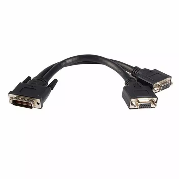 StarTech.com Male DMS-59 to Female VGA x 2 Cable, 203mm Black, DMSVGAVGA1 StarTech.com Male DMS-59 to Female VGA x 2 Cable, 203mm Black, DMSVGAVGA1