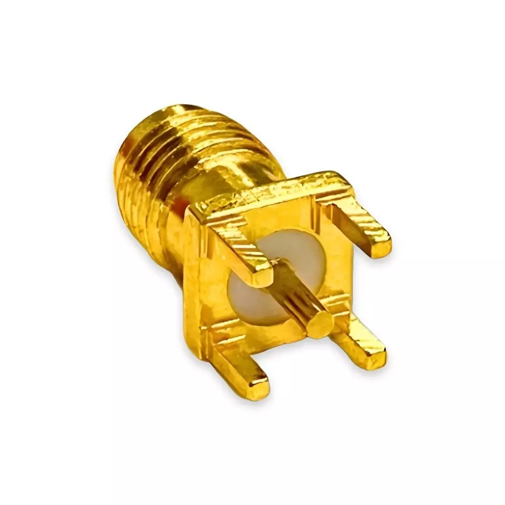 Buy sma-female-right-angle-pcb-mount-connector SETMI INDIA SMA Right Angle Connector Female PCB Mount 10.3x7.9x2.9 cm