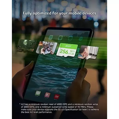 Best acer-256-gb-micro-sd-memory-cards-160mbps-read-speed-green-white-msc300 Acer 256 GB Micro SD Memory Cards 160 Mbps Read Speed Green & White, MSC300