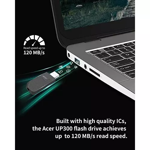 Buy acer-128-gb-flash-memory-drive-usb-32-gen-1-hardware-interface-120mbps-read-speed-black-up300 Acer 128 GB Flash Memory Drive USB 3.2 Gen 1 Hardware Interface 120 Mbps Read Speed Black, UP300