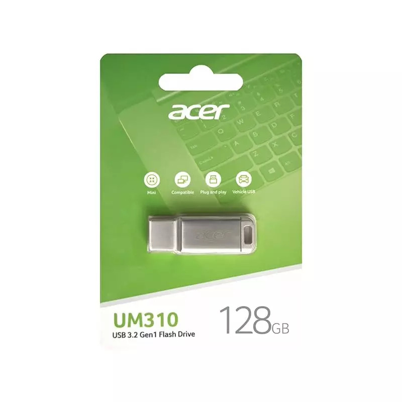 Buy acer-128-gb-pen-drive-usb-32-gen-1-hardware-interface-120mbps-read-speed-sliver-um310 Acer 128 GB Pen Drive USB 3.2 Gen 1 Hardware Interface 120 Mbps Read Speed Sliver, UM310