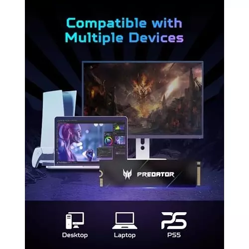 Product acer-predator-1-tb-gaming-ssd-pcie-gen-4-interface-7400-mbs-read-speed-black-gm7000 Acer Predator 1 TB Gaming SSD PCIe Gen 4 Interface 7400 MB/s Read Speed Black, GM7000